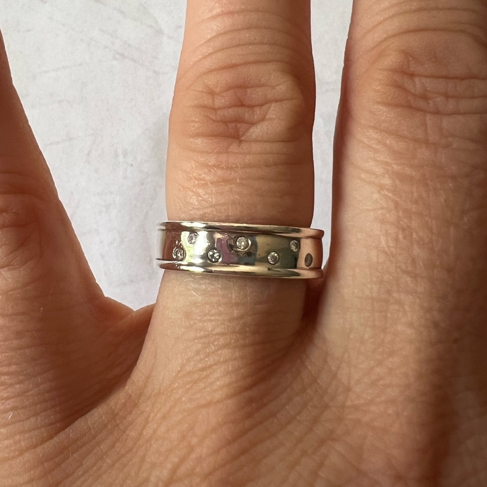 Sterling Silver and Diamond women’s band